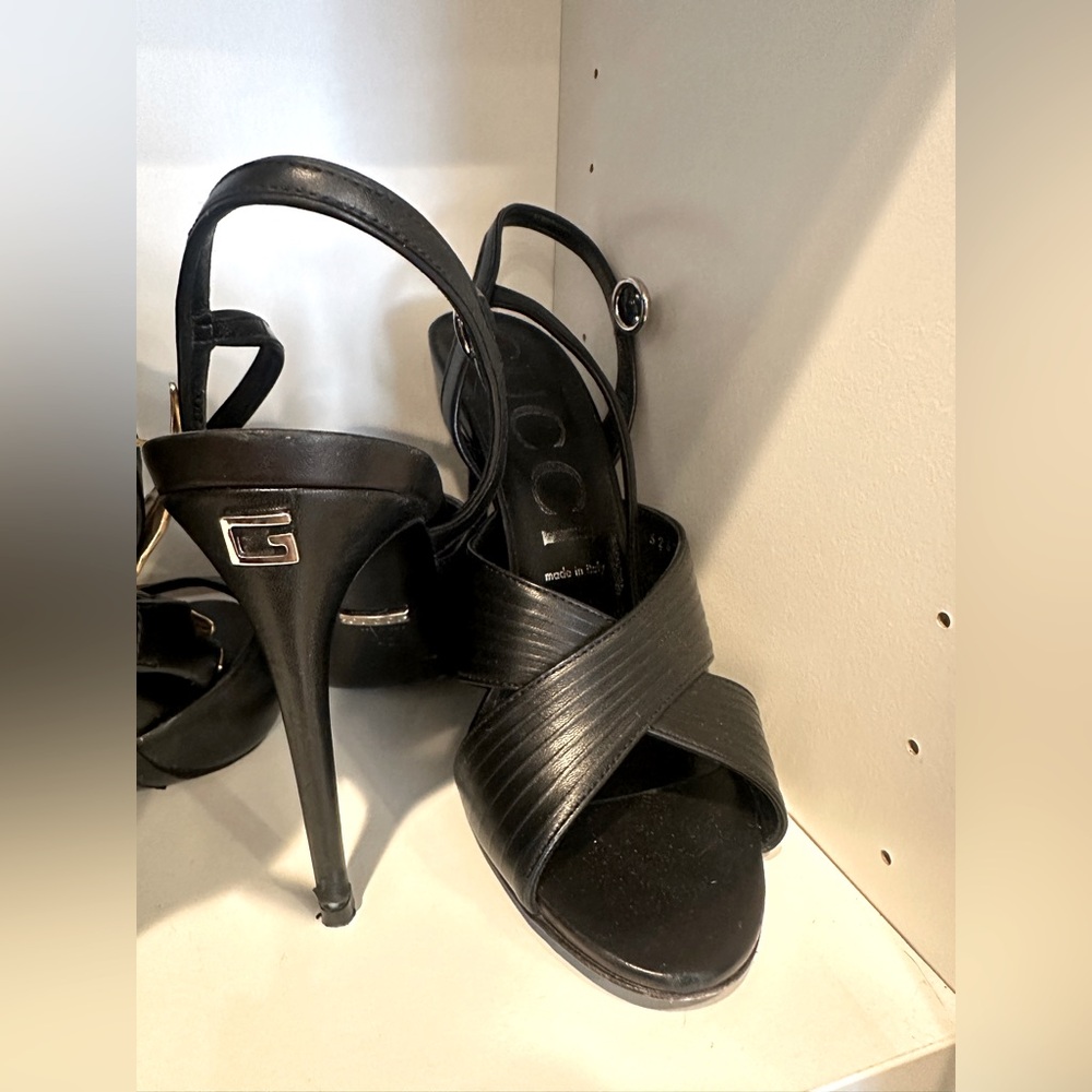 Gucci Black Strappy Sandals